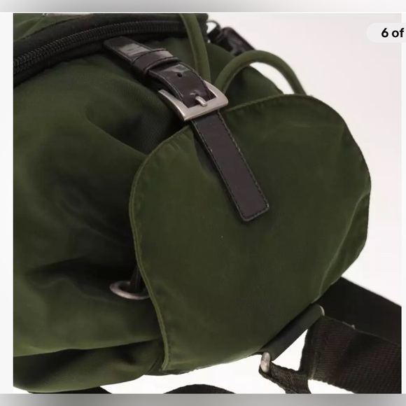 PRADA Backpack Nylon Khaki Auth 65011 - Picture 6 of 17